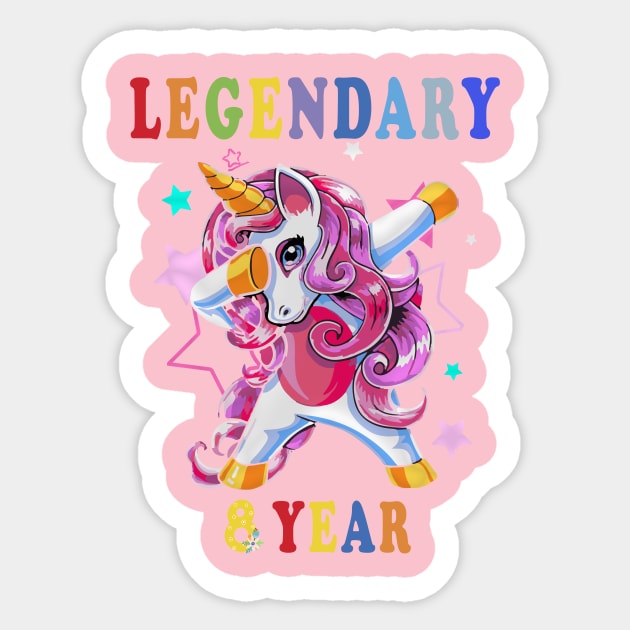 8th birthday unicorn Sticker by NI78